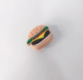 Terlik Süsü Silikon Terlik Sandalet Tokası Hamburger Süsü Aksesuar thumbnail 2