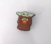 Terlik Ayakkabı Sandalet Tokası Silikon Baby Yoda 1 Adet Tekli Terlik Süsü Aksesuar thumbnail 1