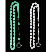 Kedi Gözü Tesbih,karanlıkta Parlayan Gece Yanan Fosforlu Tespih,metal Püskül Ayyıldızlı Modeli - 1