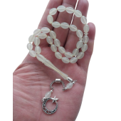 Kedi Gözü Tesbih,karanlıkta Parlayan Gece Yanan Fosforlu Tespih,metal Püskül Ayyıldızlı Modeli - 2