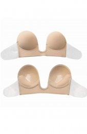 Dode Flora F.K. Lingerie Kadın Push Up Görünmez Kendinden Yapışkanlı Hayalet Büstiyer Sütyen 1309 - 10