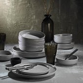 Kütahya Porselen Capri Moderna 24 Parça 6 Kişilik Yemek Takımı Bej 883450 - 2