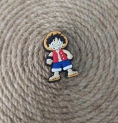 Terlik Ayakkabı Sandalet Tokası Silikon One Piece Luffy Anime 1 Adet Tekli Terlik Süsü - 1