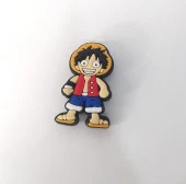 Terlik Ayakkabı Sandalet Tokası Silikon One Piece Luffy Anime 1 Adet Tekli Terlik Süsü - 2
