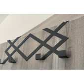 RİSİNGMABER Metal Siyah Desenli Amerikan Kapı Arkası Askılık Organizer Askılık - 1
