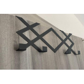 RİSİNGMABER Metal Siyah Desenli Amerikan Kapı Arkası Askılık Organizer Askılık - 7