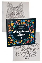 Renklerin Aşkı Büyüklere Boyama Kitabı Fatih 24 Renk Kuru Boya 1 Adet Ema Boyama Kitabı Büyükler İçin Mandala Yaratıcı Boyama - 2