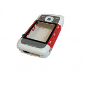 Nokia 5300 Kapak Nokia 5300 uyumlu Beyaz Kırmızı ön Kapak Arka Kapak ve Tuş Takımı - 2