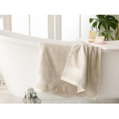 Romantic Stripe Floşlu Banyo Havlusu Takımı Açık Gri - 3