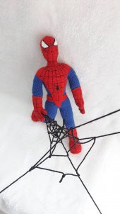 Spider-Man (Örümcek Adam) Amigurumi Organik Oyuncak - 8