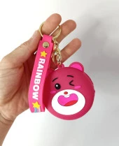 Anahtarlık Cüzdan Silikon Bozuk Para Cüzdanı Lotso Pooh Ayı Çanta Araba Süsü Oyuncak thumbnail 1