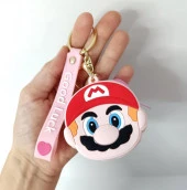 Anahtarlık Cüzdan Silikon Bozuk Para Cüzdan Süper Mario Çanta Araba Süsü Oyuncak thumbnail 1