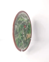 Tabak Duvar Süsü Masa Dekor Seramik Türk Bayraklı  Kemer Temalı Tabak thumbnail 3