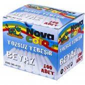 Nova Color Tebeşir Tozsuz 100 LÜ Beyaz NC-4112 - 1