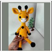 Amigurumi zürafa uyku arkadaşı Oyuncak Yenidoğan bebek hediyesi - 1