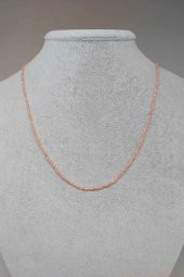 Güneş Taşı 2mm 1000 Ayar Gümüş İpli Kolye (Klipsli) (23045) thumbnail 1