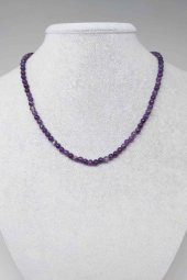 Lepidolit Taşı 4mm 1000 Ayar Gümüş İpli Kolye (Klipsli) thumbnail 1