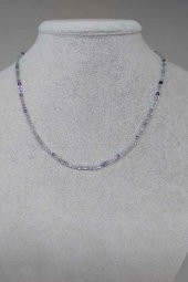 Florit Taşı Küp Şekilli 2.5mm 1000 Ayar Gümüş İpli Kolye (Klipsli) thumbnail 1