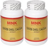 Mnk Oyster Shell Calcium Vitamin Vitamin D 2x120 Tablet İstiridye Kabuğu Kalsiyum D Vitamini - 1