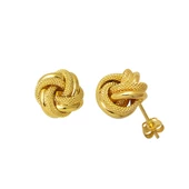 14 Ayar Klipsli Düğüm Altın Küpe thumbnail 1