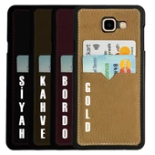 Daphne Samsung Galaxy A7 2016 (A710) Kılıf Deri Kartlıklı Arka Kapak - 1