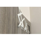 RİSİNGMABER Metal Beyaz Desenli Amerikan Kapı Arkası Askılık - 7