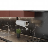 Risingmaber Metal Mat Siyah Yapışkanlı Tuvalet Kağıtlık ve Kağıt Havluluk İkili Set - 3