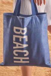 Mavi Beach Desen Baskılı Plaj Çantası - 2