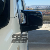 Fiat Fiorino Yarasa Batman Ayna Kapağı Plastik Piano Black 2009-2022 Modeller Arası - 5