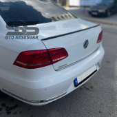 Volkswagen Passat B6 - B7 - B8 Type 2006 - 2020 Uyumlu Bagaj Üstü Spoiler Piano Black - 1