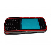 Nokia 5730 Full Kasa Kapak Tuş Takımı 5730 Uyumlu Siyah Kırmızı Renk Orta Kasa Ön Kapak Arka Kapak - 1