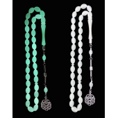 Kedi Gözü Tesbih,karanlıkta Parlayan Gece Yanan Fosforlu Tespih,metal Püskül Kazaz Modeli - 1