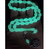 Kedi Gözü Tesbih,karanlıkta Parlayan Gece Yanan Fosforlu Tespih,metal Püskül Kazaz Modeli - 3