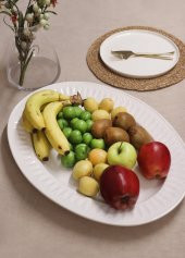 The Mia Grande Servis Tabağı Beyaz 41x31 cm - 3
