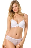 Le Jardin 6042-B Desteksiz-Balenli Dantel Kaplı Sütyen Takımı - 2