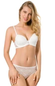 Le Jardin 6042-B Desteksiz-Balenli Dantel Kaplı Sütyen Takımı - 3