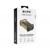 S-link V92 9200mAh PD22.5W + QC3.0 USB+Type-C Gri/Sarı LCD Şeffaf Taşınabilir Pil Şarj Cihazı Powerbank - 6