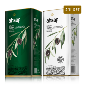 AHSAF Natürel Sızma Zeytinyağı 5L -Teneke + Soğuk Sıkım  Natürel Sızma Zeytinyağı 5L -Teneke  (2'li Ekonomik Paket) - 1