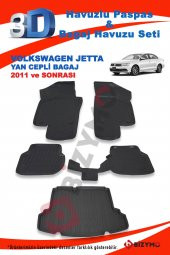 Volkswagen Jetta Yan Cepli 2011 Ve Sonrası Paspas ve Bagaj Havuzu Seti thumbnail 2