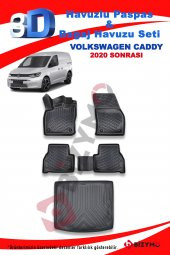 Volkswagen Yeni Caddy 2021+ 3D Paspas ve Bagaj Havuzu Seti Bizymo - 2