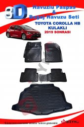 Toyota Corolla HB 2018+ Kulaklı 3D Paspas ve Bagaj Seti Bizymo - 2