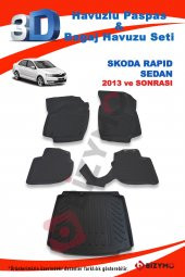 Skoda Rapid Sedan 2013 Ve Sonrası Paspas Ve Bagaj Havuzu Seti - 2