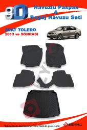 Seat Toledo Sedan 2013 Ve Sonrası Paspas Ve Bagaj Havuzu Seti - 2