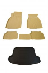 Renault Megane 2 Stw 2004-2009 Bej Havuzlu Paspas ve Bagaj Seti Bizymo - 1