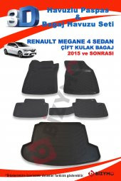 Renault Megane 4 Sedan Joy 2016+ Paspas Ve Bagaj Havuzu Seti - 2