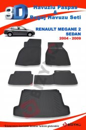 Renault Megane 2 Sedan 2004-2009 Paspas Ve Bagaj Havuzu Seti - 2