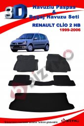 Renault Clio 2 Hb 1999-2006 Havuzlu Paspas ve Bagaj Seti Bizymo - 2