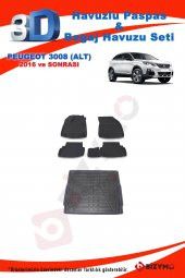 Peugeot 3008 2016 Ve Sonrası (Üst) Paspas Ve Bagaj Havuzu Seti thumbnail 6