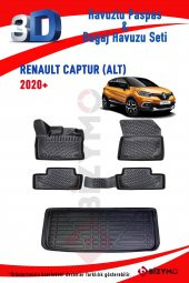 Renault Captur 2020+ 3D Havuzlu Paspas ve Alt Bagaj Havuzu Seti - 2