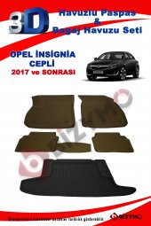 Opel İnsignia Yeni Cepli 2017+ Bej Havuzlu Paspas ve Bagaj Seti Bizymo thumbnail 2
